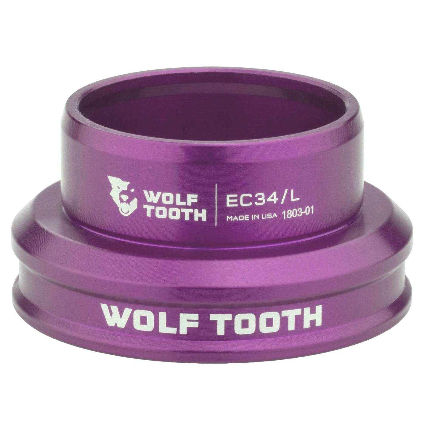 Cuvette Basse pour Jeu de Direction Externe WOLF TOOTH PREMIUM 1"1/8 EC34 Violet
