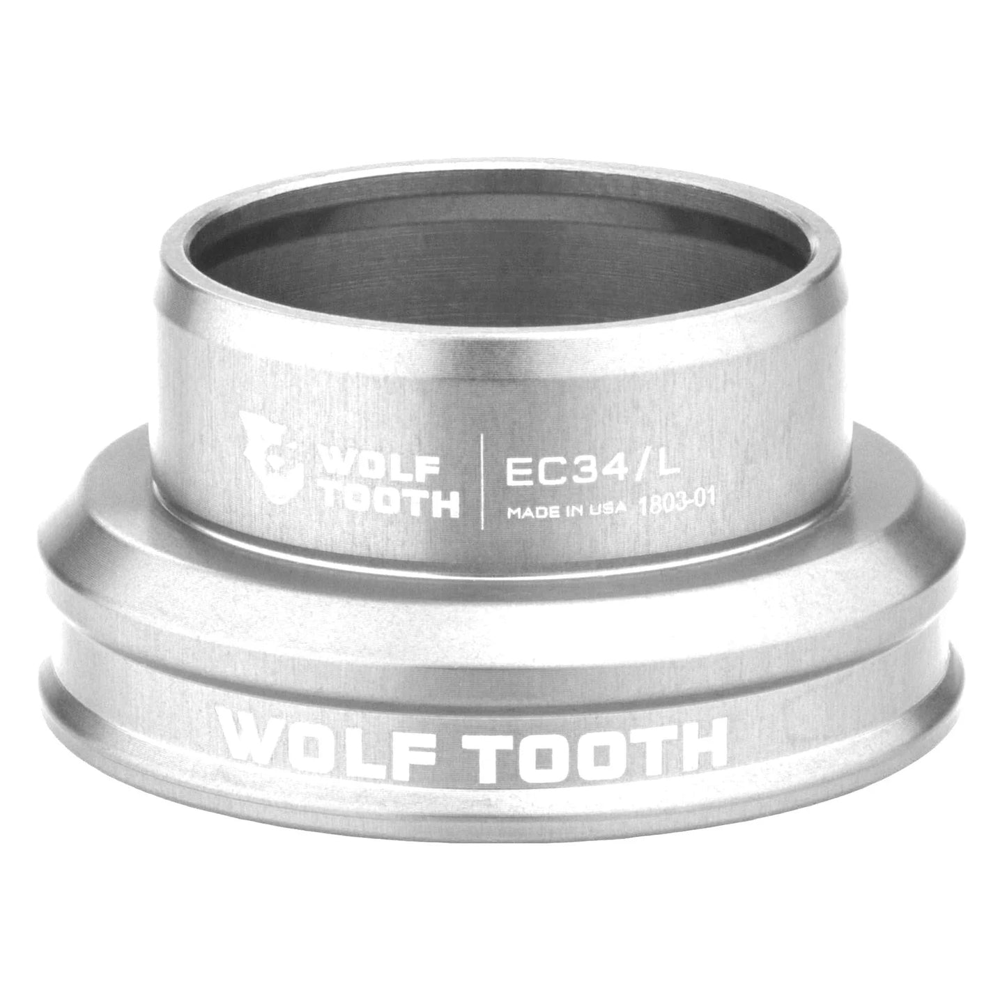 Cuvette Basse pour Jeu de Direction Externe WOLF TOOTH PERFORMANCE 1"1/8 EC34 Argent