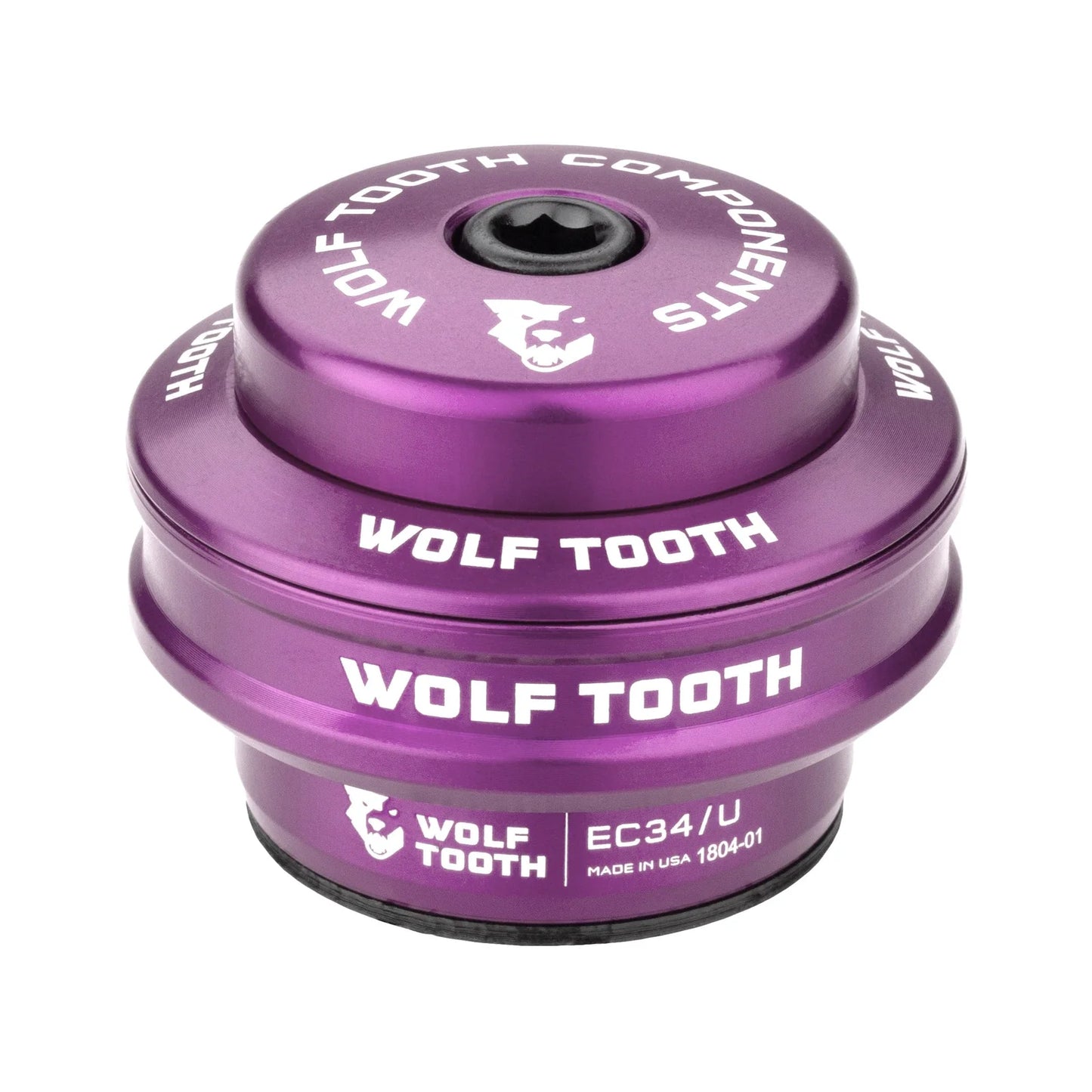 Cuvette Haute pour Jeu de Direction Externe WOLF TOOTH PREMIUM 1"1/8 EC34 Stack 16 mm Violet