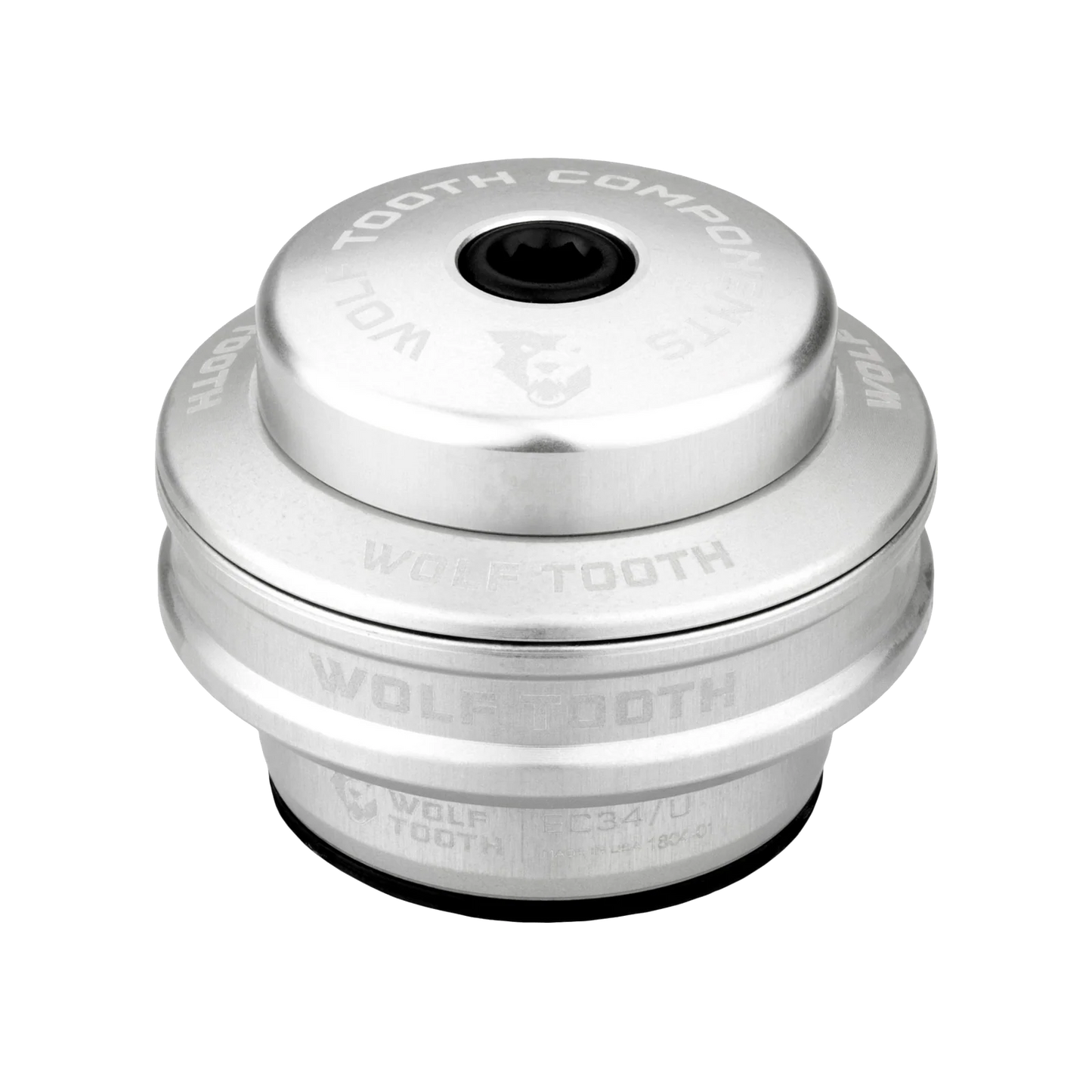 Tazza Superiore per Serie Sterzo Esterna WOLF TOOTH PREMIUM 1"1/8 EC34 Stack 16 mm Argento