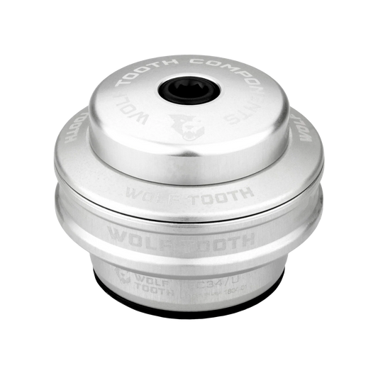 Cuvette Haute pour Jeu de Direction Externe WOLF TOOTH PREMIUM 1"1/8 EC34 Stack 16 mm Argent