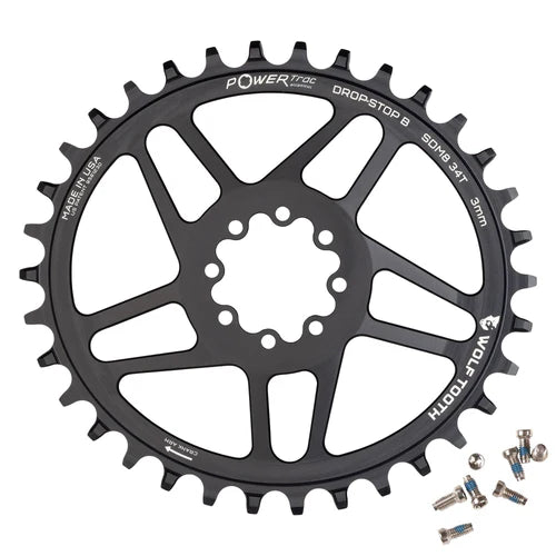 Oválný mono převodník WOLF TOOTH 12V SRAM Direct Mount 8 šroubů Offset 3mm