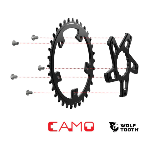Étoile de Pédalier WOLF TOOTH CAMO P3 Raceface Cinch Direct Mount Offset 3mm Noir