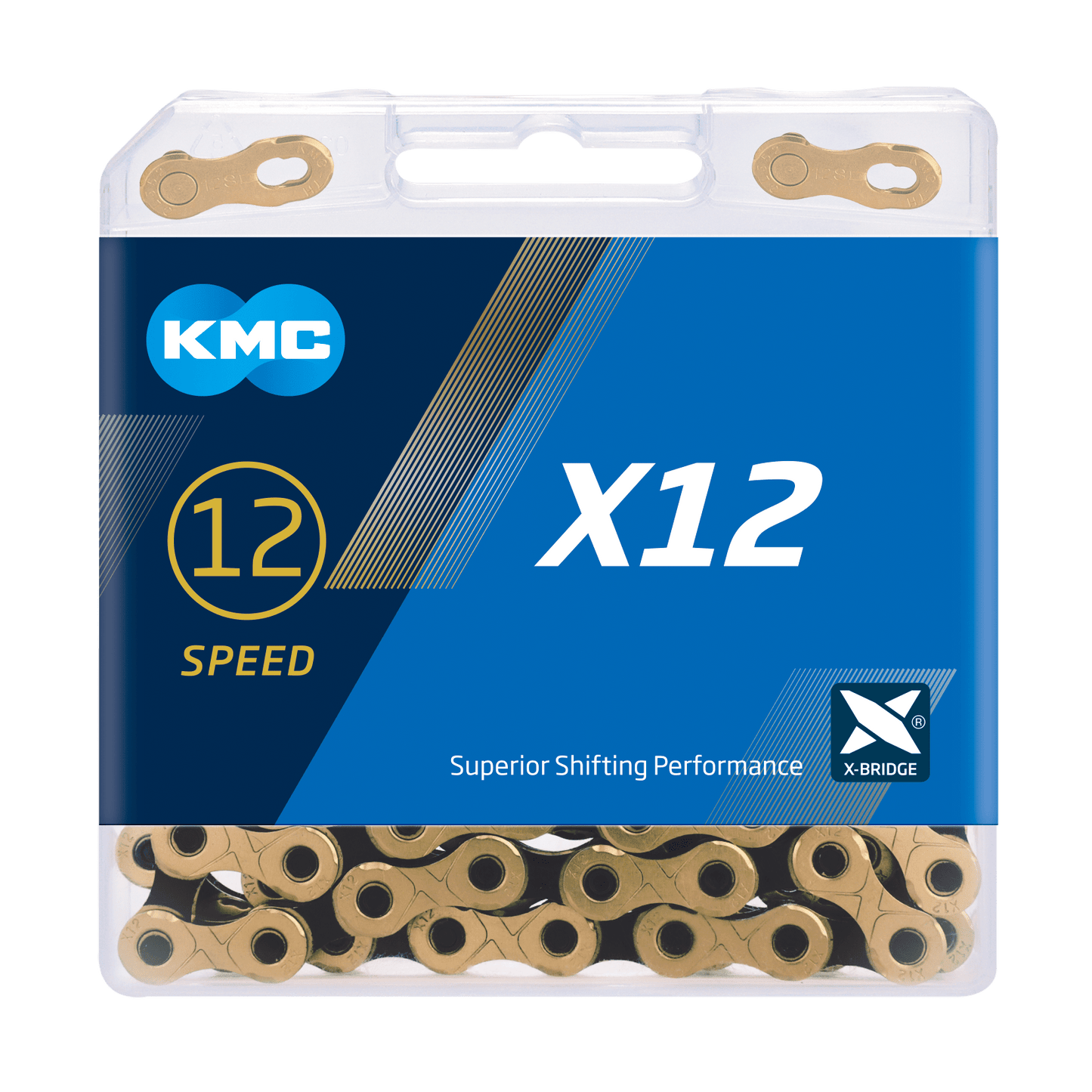 Chaîne 12V KMC X12 Ti-N Noir/Or