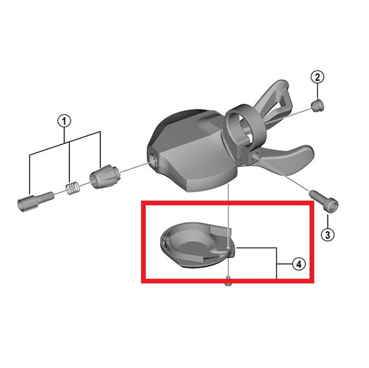 Couvercle Inférieur pour Commande de Vitesse SHIMANO CUES SL-U6000-10/11R Droit