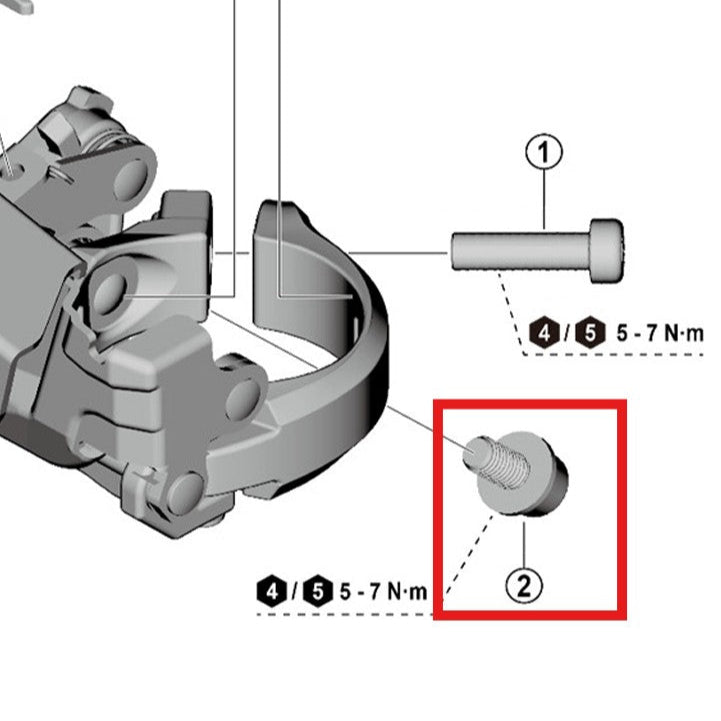 SHIMANO FD-U8010/U6010 Cable Fixing Bolt (M5x9.2)