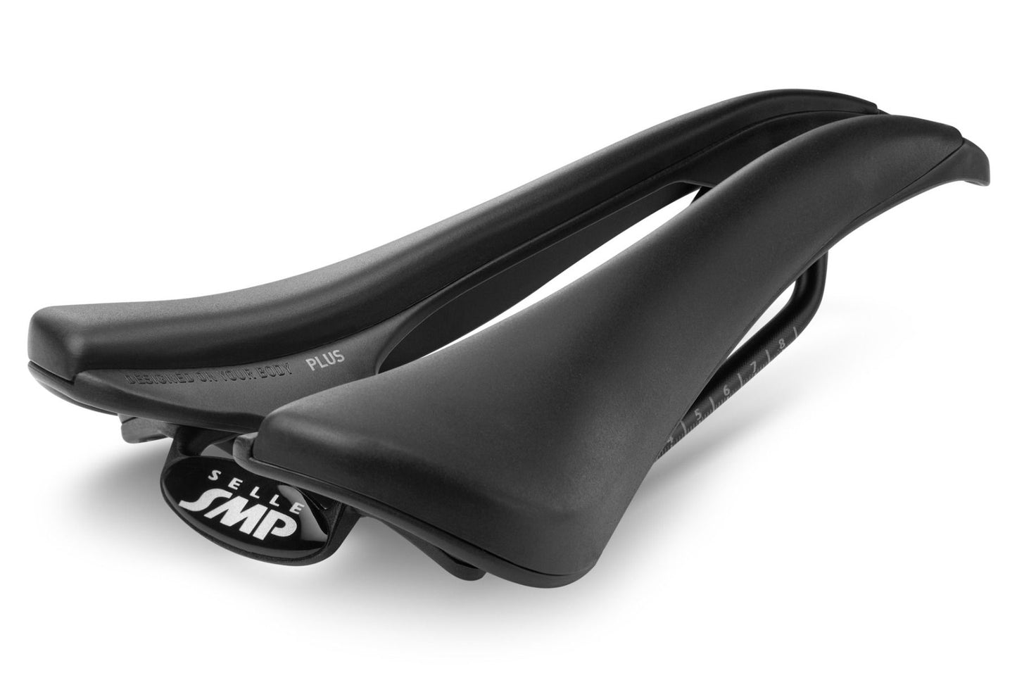 Sella SMP EVO PLUS Larghezza 140mm Rotaie Inox Nera