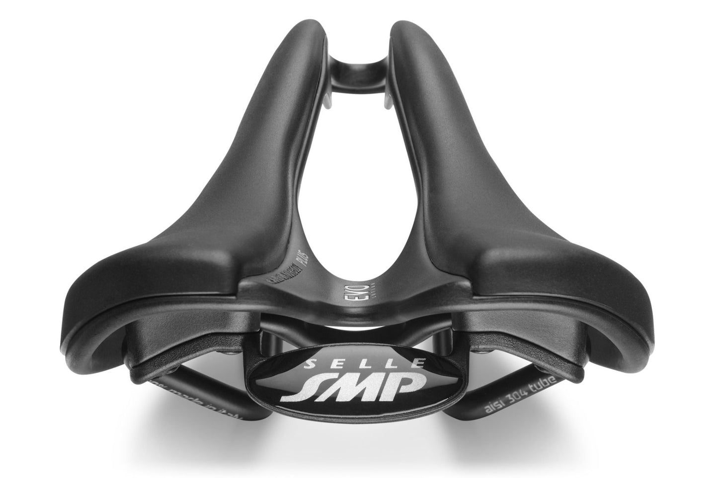 Sella SMP EVO PLUS Larghezza 140mm Rotaie Inox Nera
