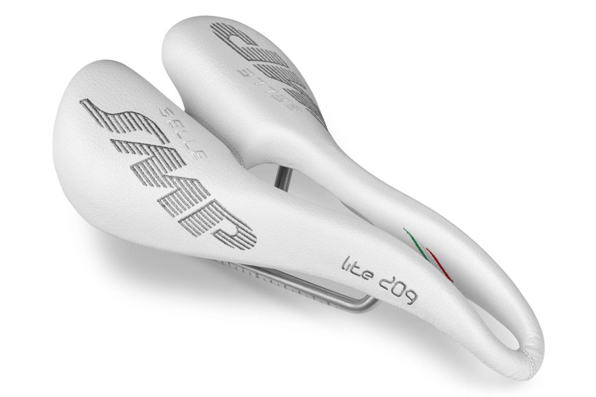 Sadel SMP LITE 209 Bredde 139 mm Rustfri stålskinne Hvid