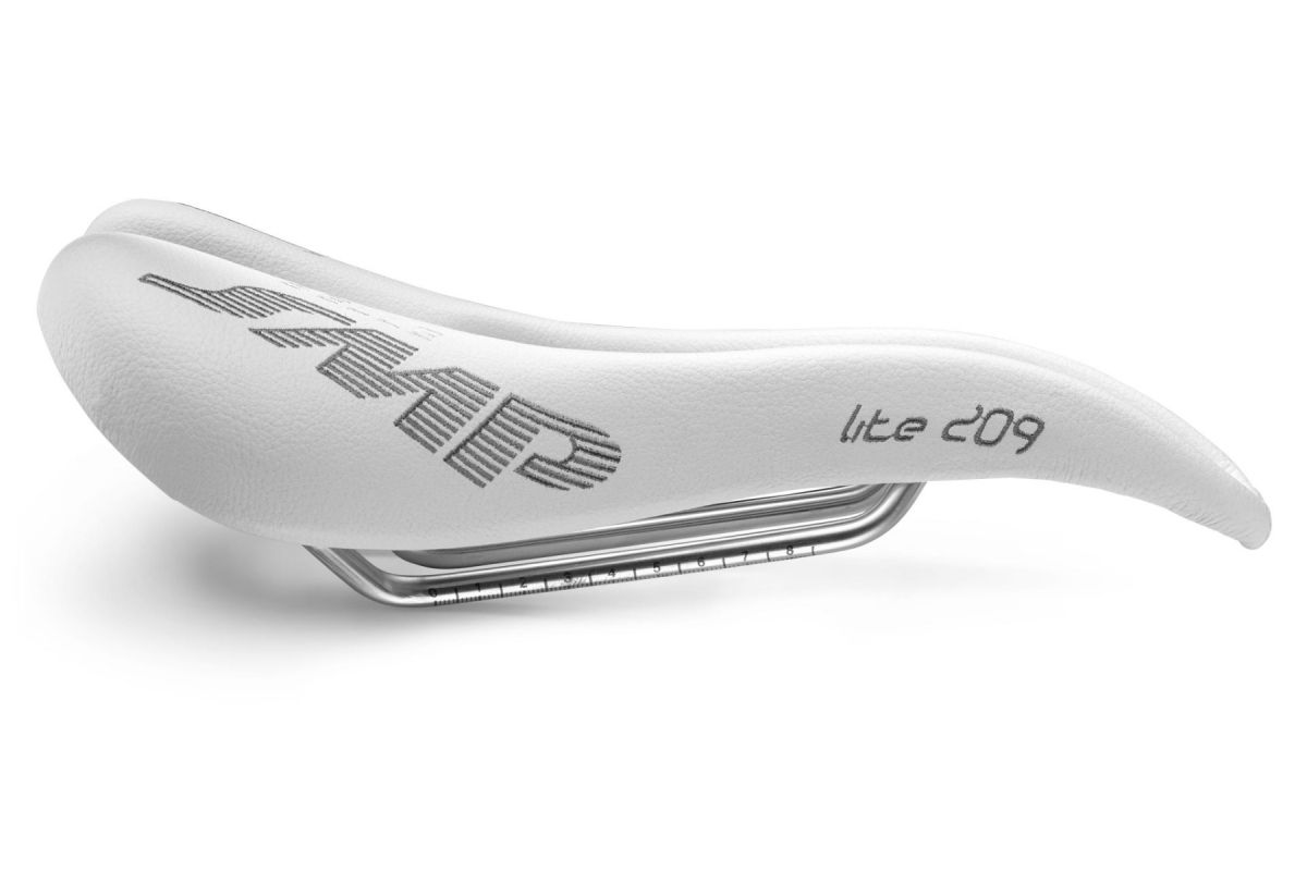 Sadel SMP LITE 209 Bredde 139 mm Rustfri stålskinne Hvid