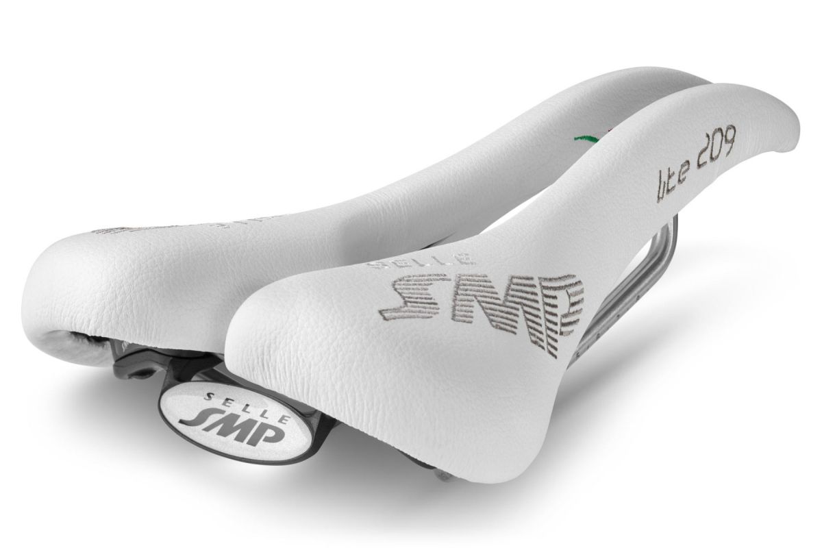 Sadel SMP LITE 209 Bredde 139 mm Rustfri stålskinne Hvid