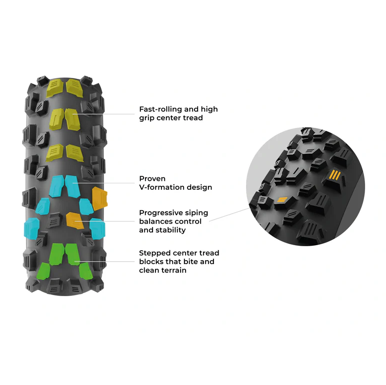 Pneu VITTORIA AGARRO TRAIL 27.5x2.40 4C Graphene 2.0 Tubeless Ready Souple Noir