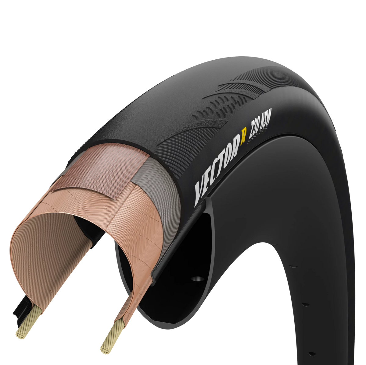 Band ZIPP GOODYEAR VECTOR R NSW Tubeless Ready zwart