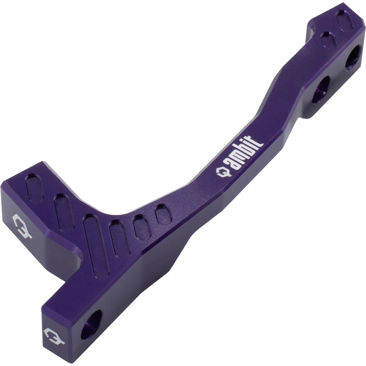 Priekinės / galinės stabdžių apkabos adapteris AMBIT PM/PM +20 mm (140–160 mm), violetinis
