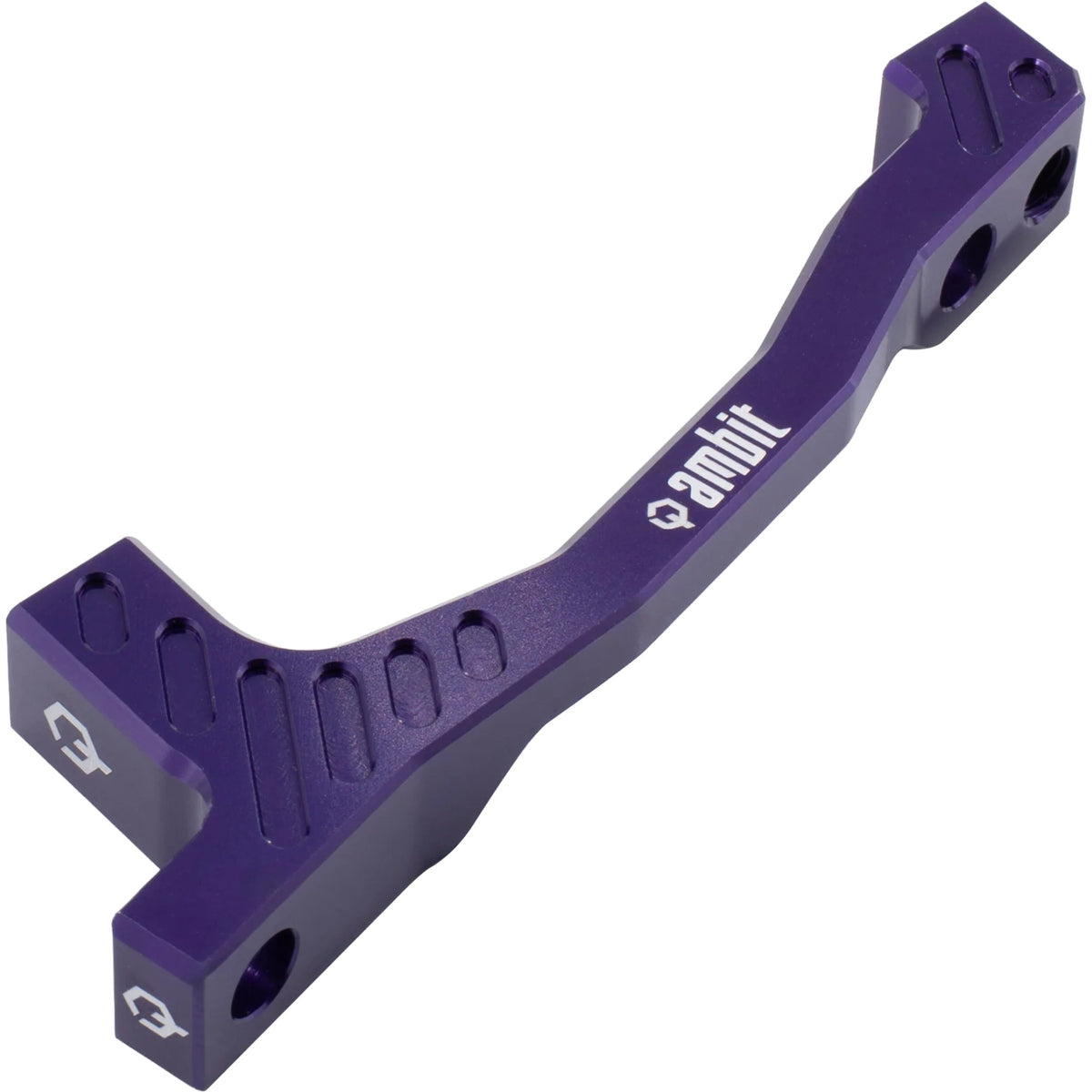 Priekinės / galinės stabdžių apkabos adapteris AMBIT PM/PM +20 mm (180–200 mm), violetinis