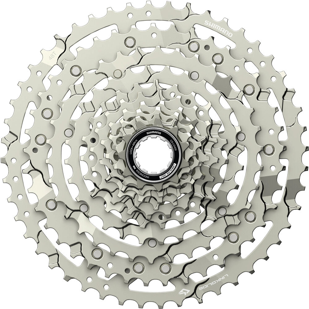 Kassette 10 Gear SHIMANO CUES CS-LG400 Linkglide - Polish Silver-udgave