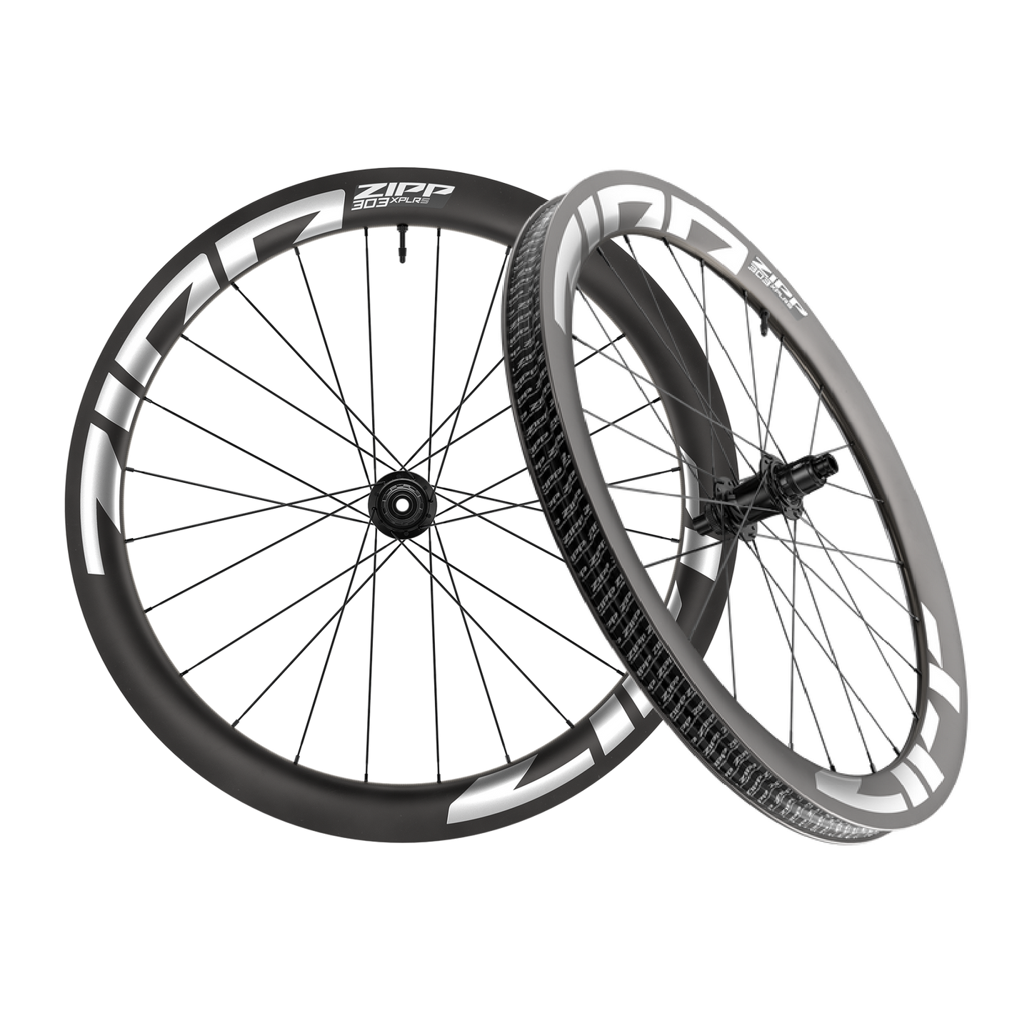 Coppia di Ruote ZIPP 303 XPLR S Tubeless Ready (Center Lock) Nero/Bianco