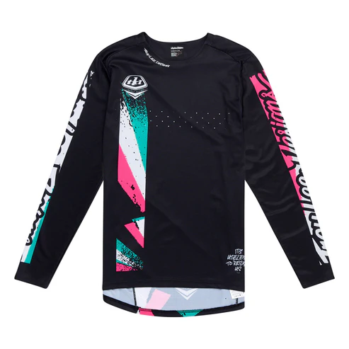Trikot TROY LEE DESIGNS SPRINT FULL PULL Langarm Schwarz