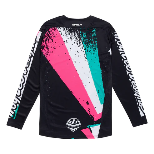 Trikot TROY LEE DESIGNS SPRINT FULL PULL Langarm Schwarz