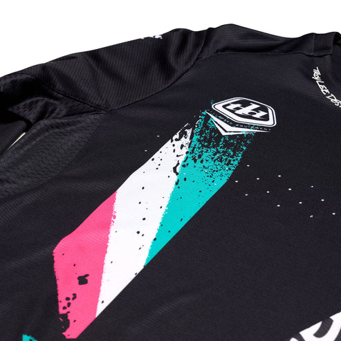 Trikot TROY LEE DESIGNS SPRINT FULL PULL Langarm Schwarz