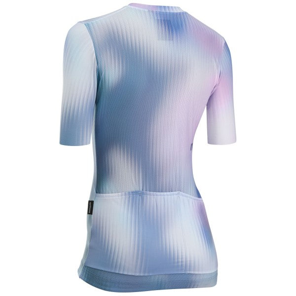 Maillot NORTHWAVE  BLADE Femme Manches Courtes Rose/Bleu