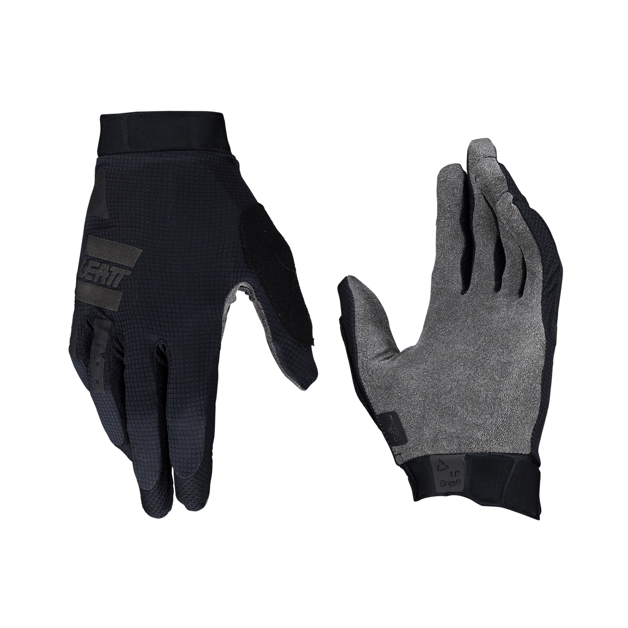 Handsker LEATT MTB 1.0 GRIP R Stealth Sort/Grå