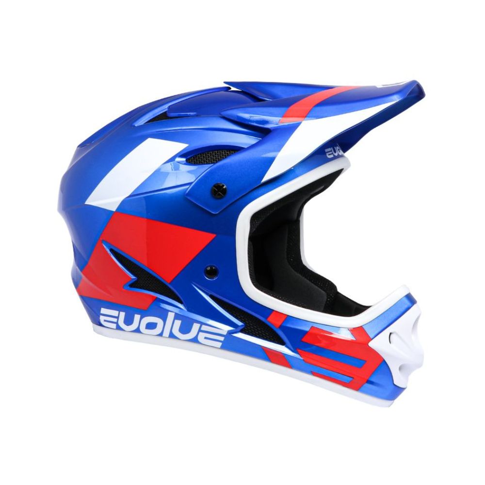 Casco Evolve Storm azul y rojo