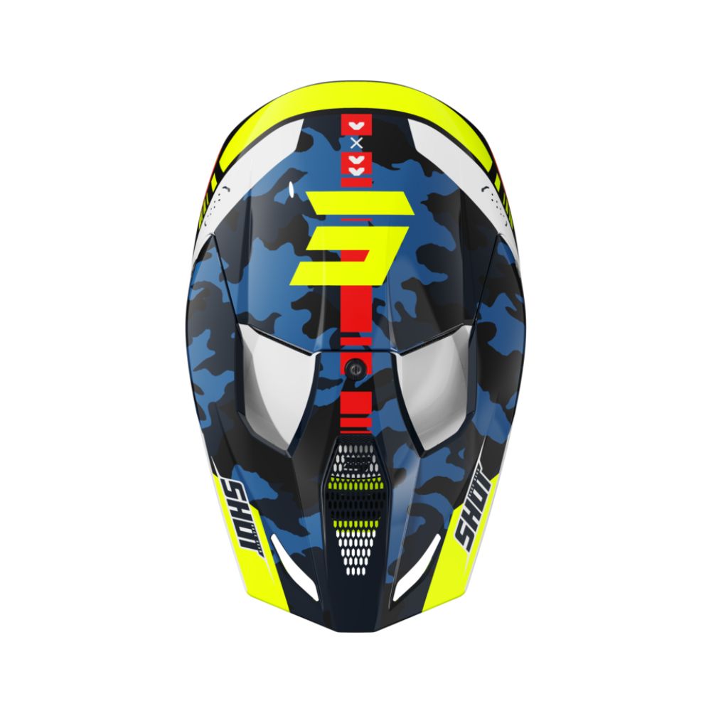 Casco BMX SHOT FURIOUS Flash Blue Neon Yellow Glossy