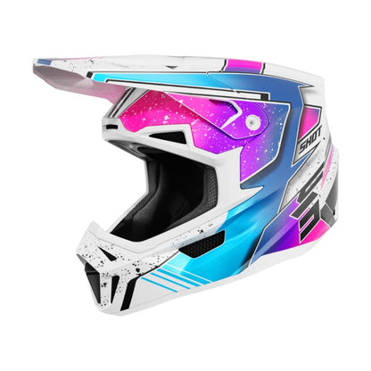 BMX-Helm SHOT LITE Racing White Pink Pearly