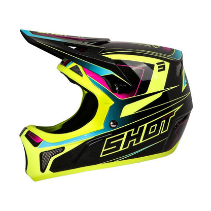 Capacete BMX SHOT ROGUE Level Amarelo Néon/Rosa Perolado