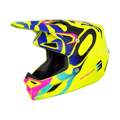 SHOT SPEED Junior Ghost Neon Yellow Glossy BMX Helmet