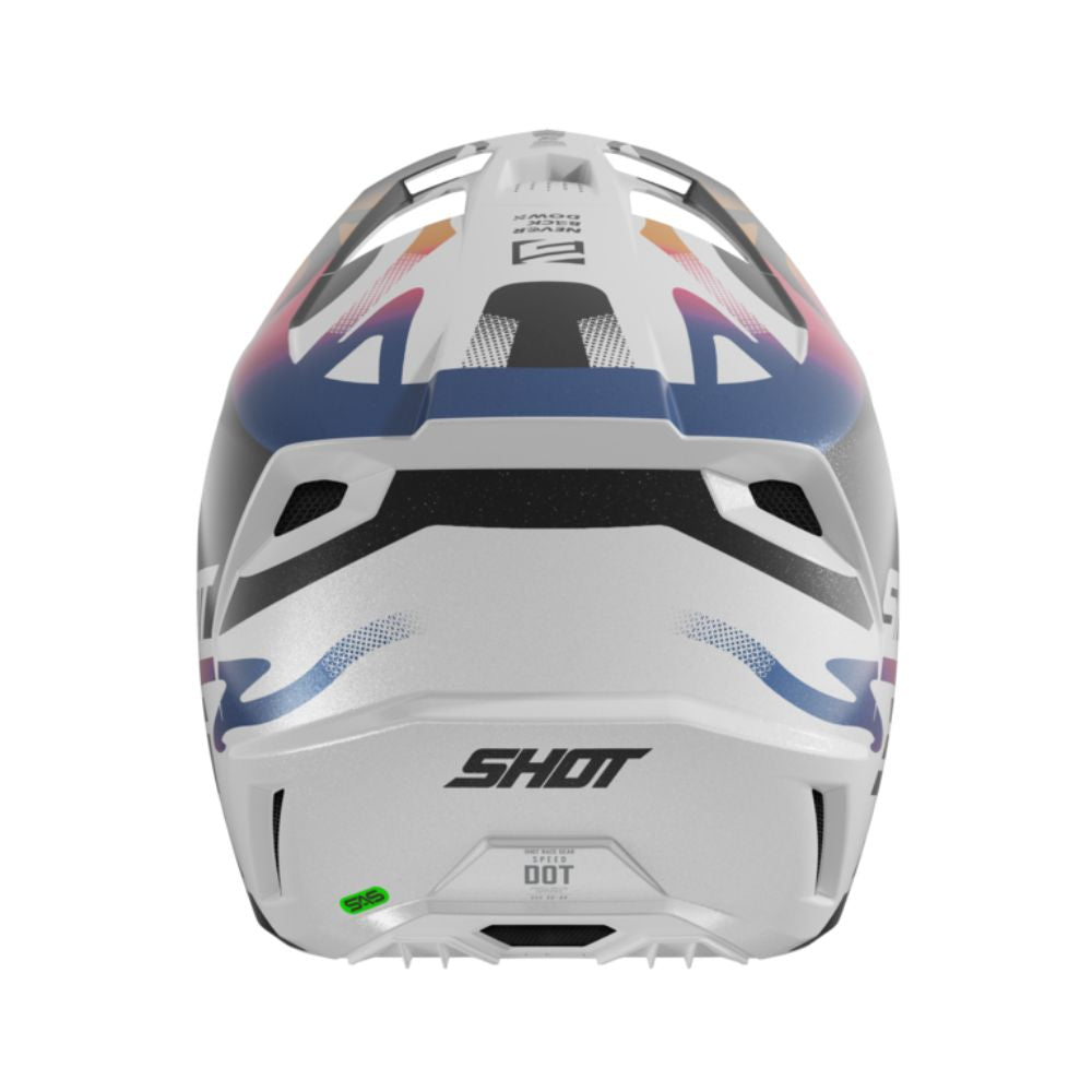 BMX-hjelm SHOT SPEED Wave sort hvid perlemorsfarvet