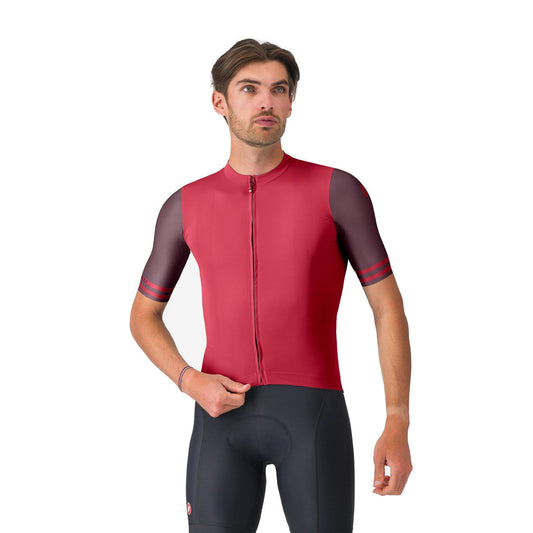 Cyklistický dres CASTELLI PROLOGO LITE 2 s krátkým rukávem, vínový
