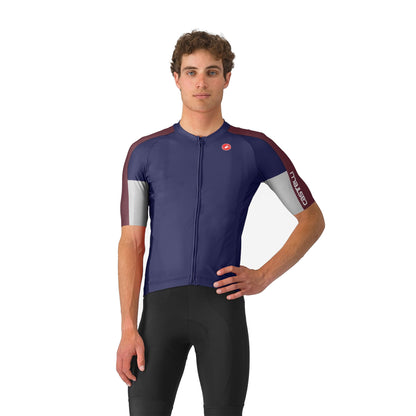 Cyklistický dres CASTELLI ENTRATA 6 s krátkým rukávem, modrý