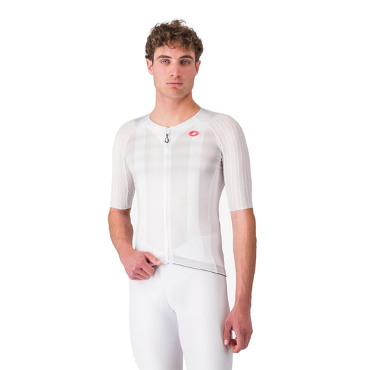 Cyklistický dres CASTELLI AERO RACE 8S s krátkým rukávem, bílý