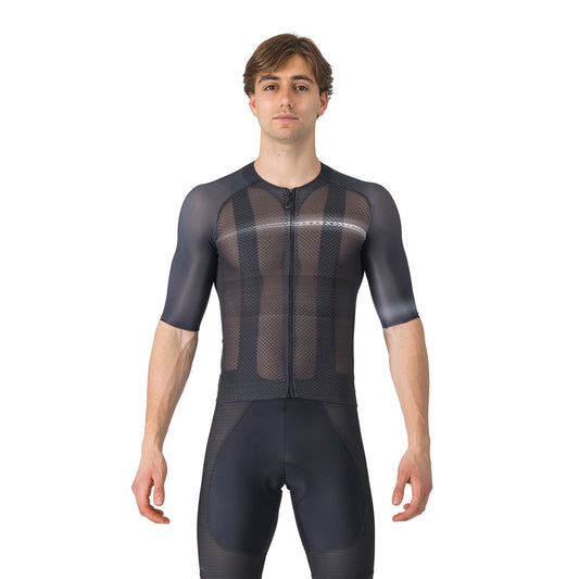 Cyklistický dres CASTELLI CLIMBER'S A/C s krátkým rukávem, černý