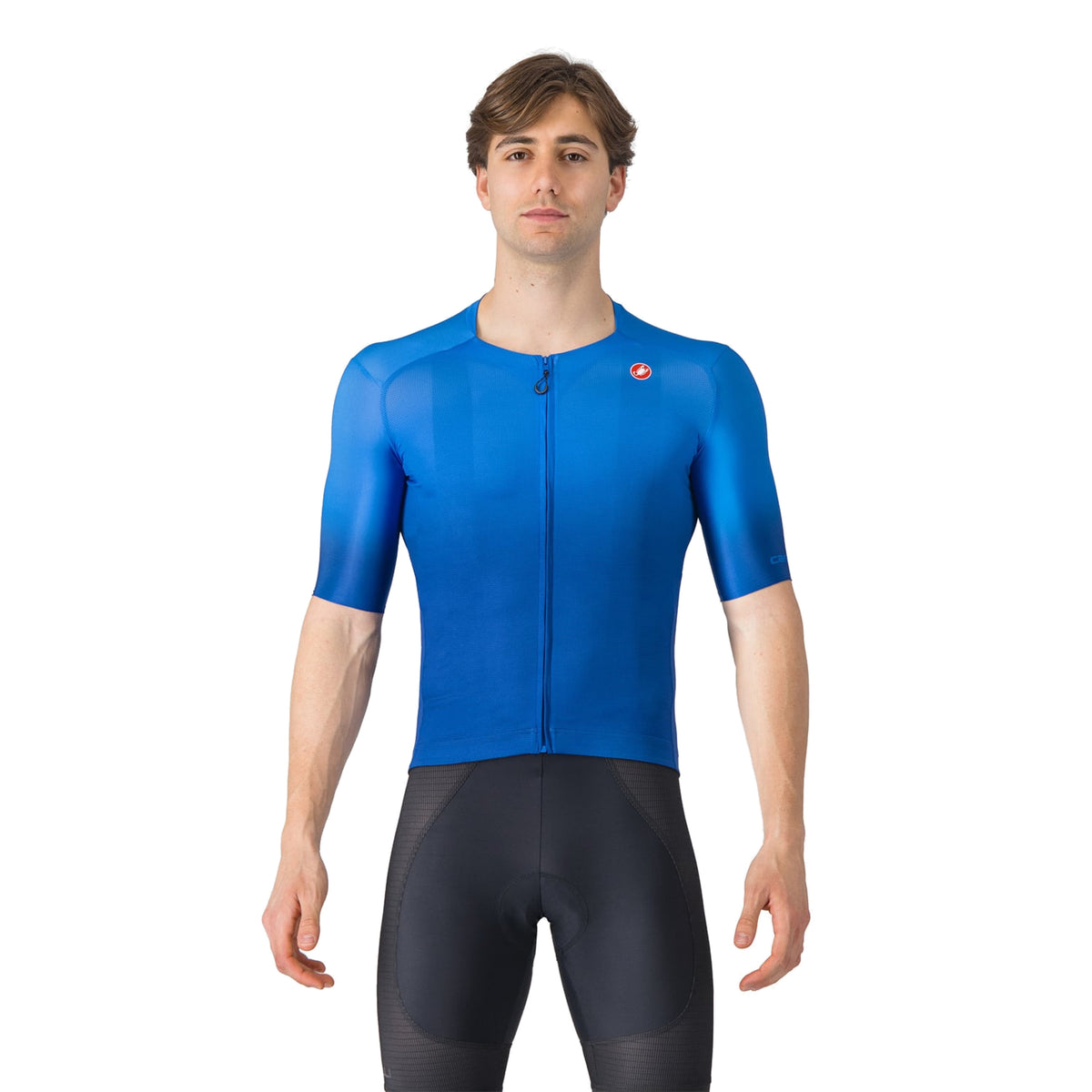 Cyklistický dres CASTELLI UPF s krátkým rukávem, modrý