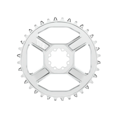 TITLE CR1 10/11/12S REGULAR DM 8-Bolt Chainring Chrome