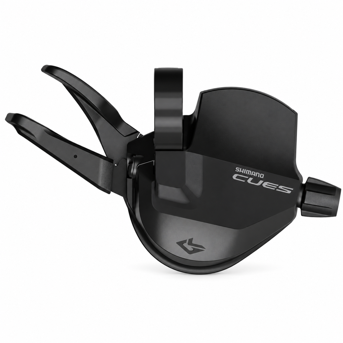 SHIMANO CUES 10-vaihteinen oikeanpuoleinen vaihdevipu SL-U6050, Short Reach, vaihdeilmaisin — tuote valkoisella taustalla