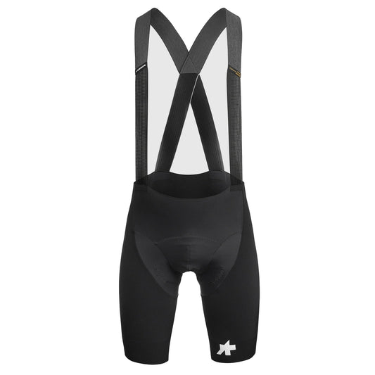 Mustad lühikesed traksidega rattapüksid ASSOS EQUIPE RSR BOLIDE S11 — valgel taustal, 2000 x 2000