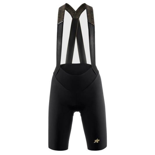 ASSOS UMA GTV S11 mustad naiste traksidega lühikesed rattapüksid — valgel taustal, 2000 × 2000