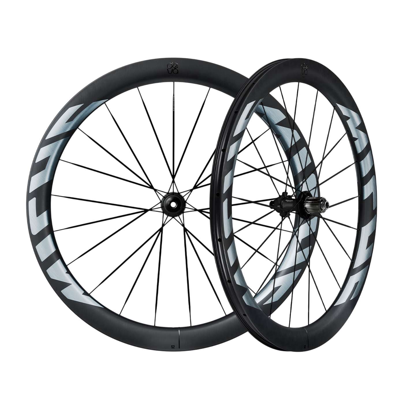 Paire de Roues MICHE DEVA RD 52 Tubeless Ready (Center Lock) Noir/Argent
