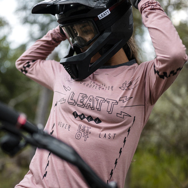 Tröja LEATT MTB GRAVITY 3.0 Dam Långärm Rosa