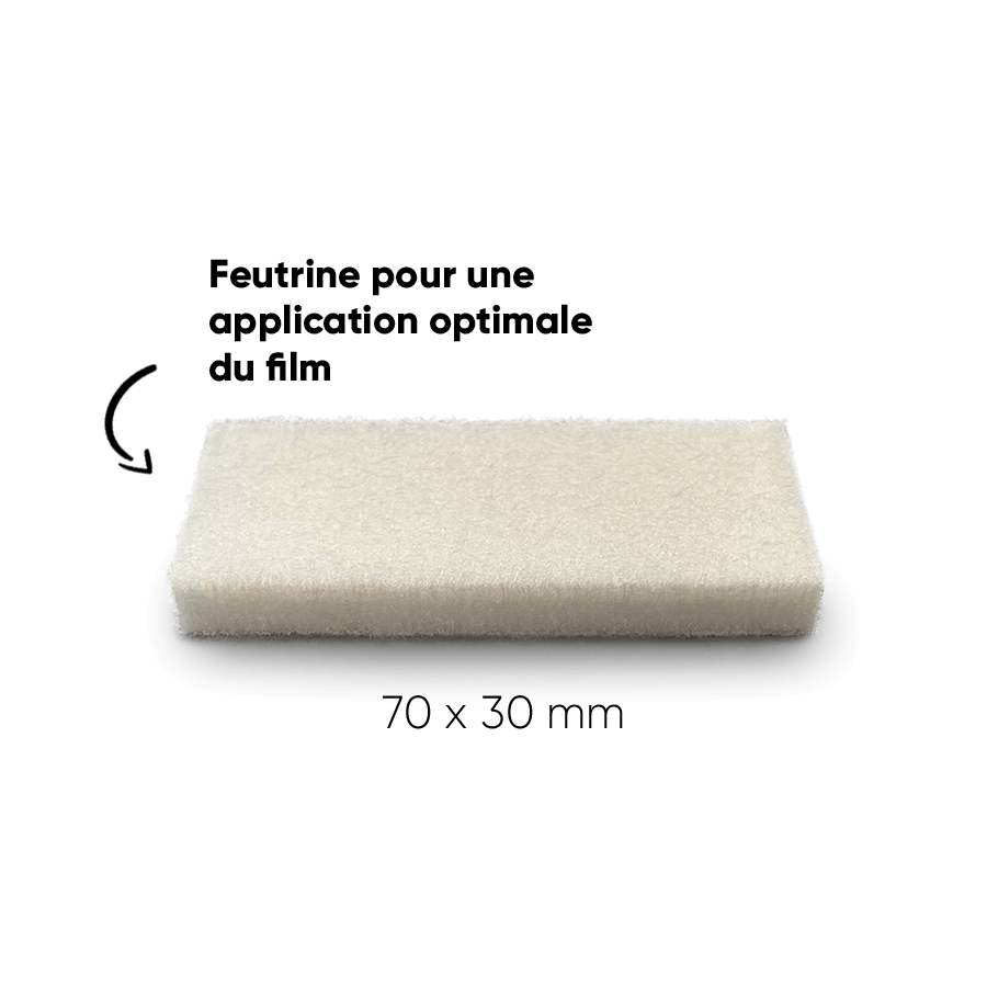 Vilten applicator meegeleverd met de beschermfolie van CLEARPROTECT