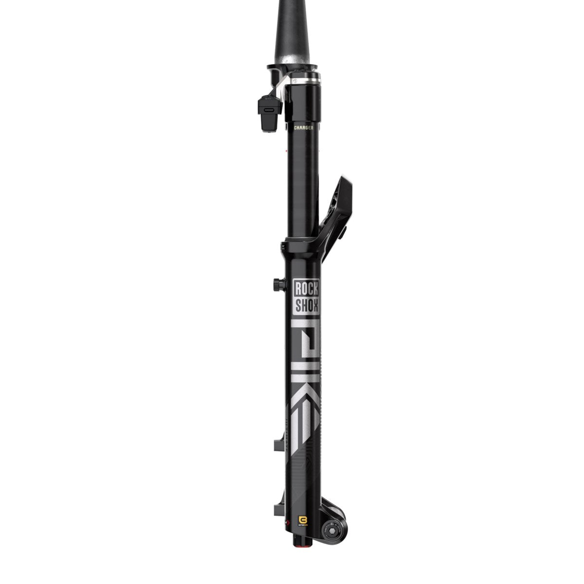 Musta ROCKSHOX PIKE ULTIMATE FLIGHT ATTENDANT -etuhaarukka sivulta