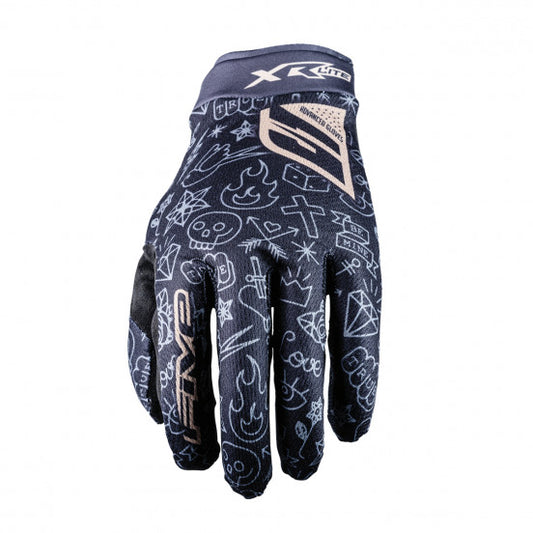 Gants FIVE XR-LITE Tatoo Noir/Or