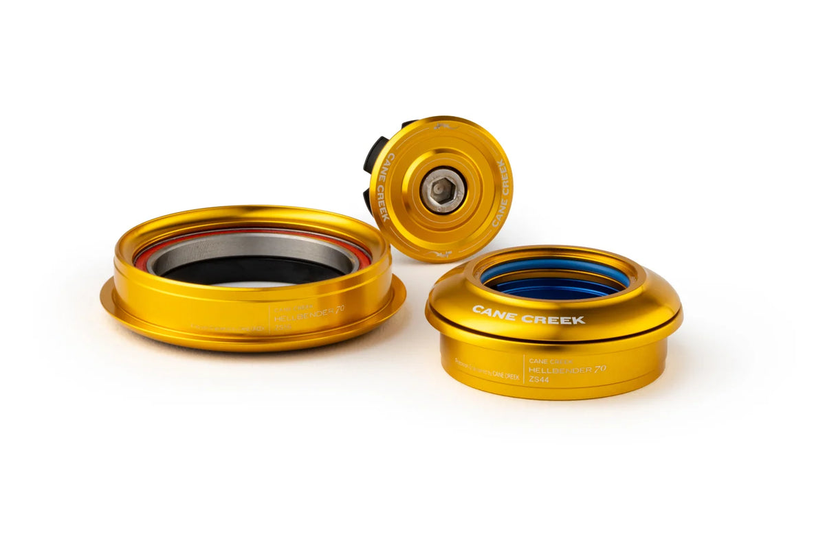 Polointegrované kónické hlavové složení CANE CREEK Hellbender 70 1"1/8–1,5" ZS44/ZS56 zlaté