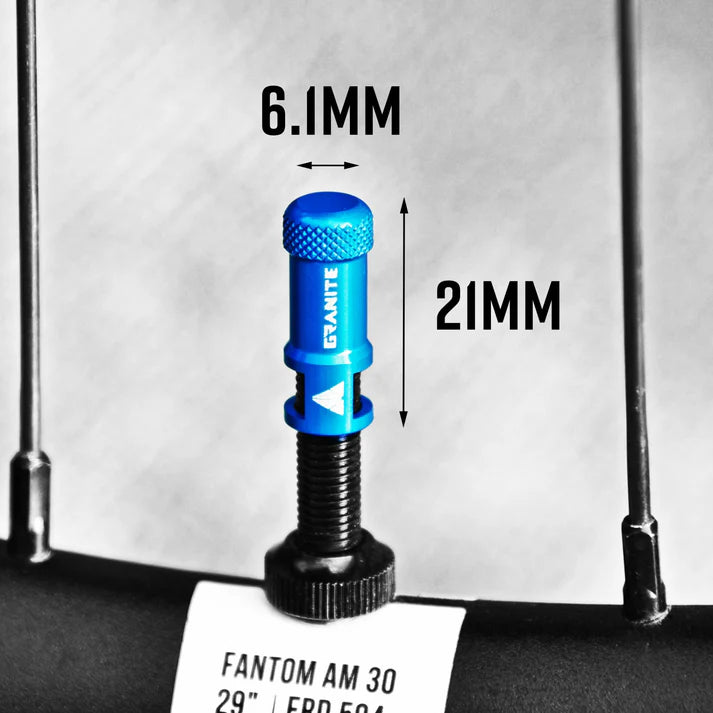 Ventileinsatz-Abzieher Ventilkappe GRANITE DESIGN JUICY NIPPLE (x2) Blau