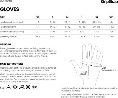Guantes Cortos GRIPGRAB RIDE RC MAX Blanco