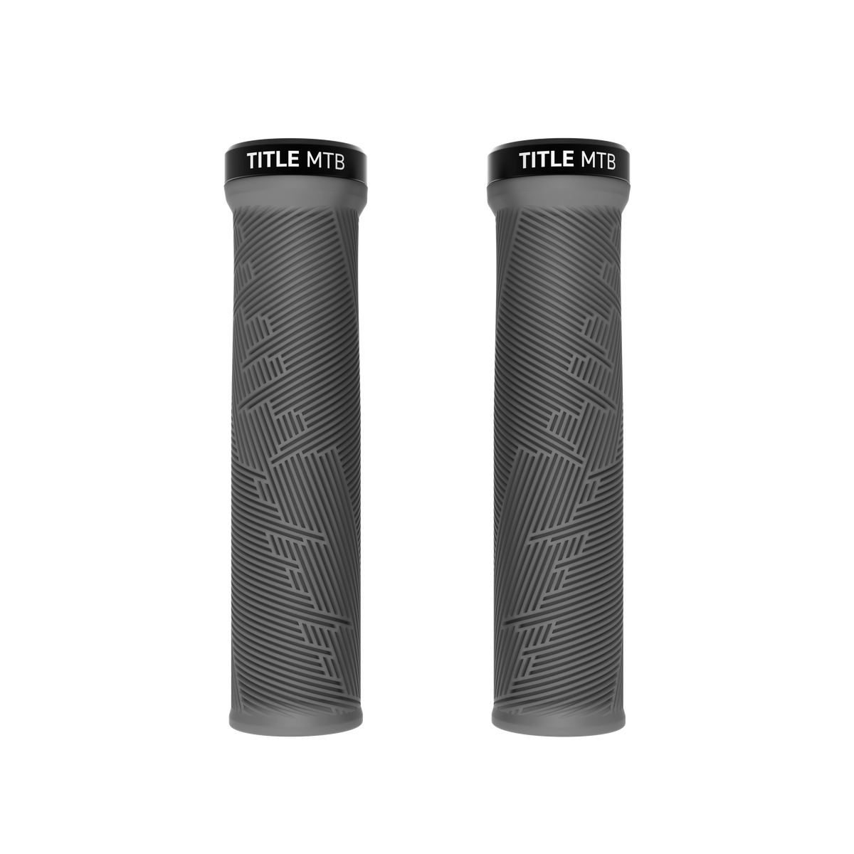 Grips Title MTB FORM Lock-On Grigio - coppia vista frontale